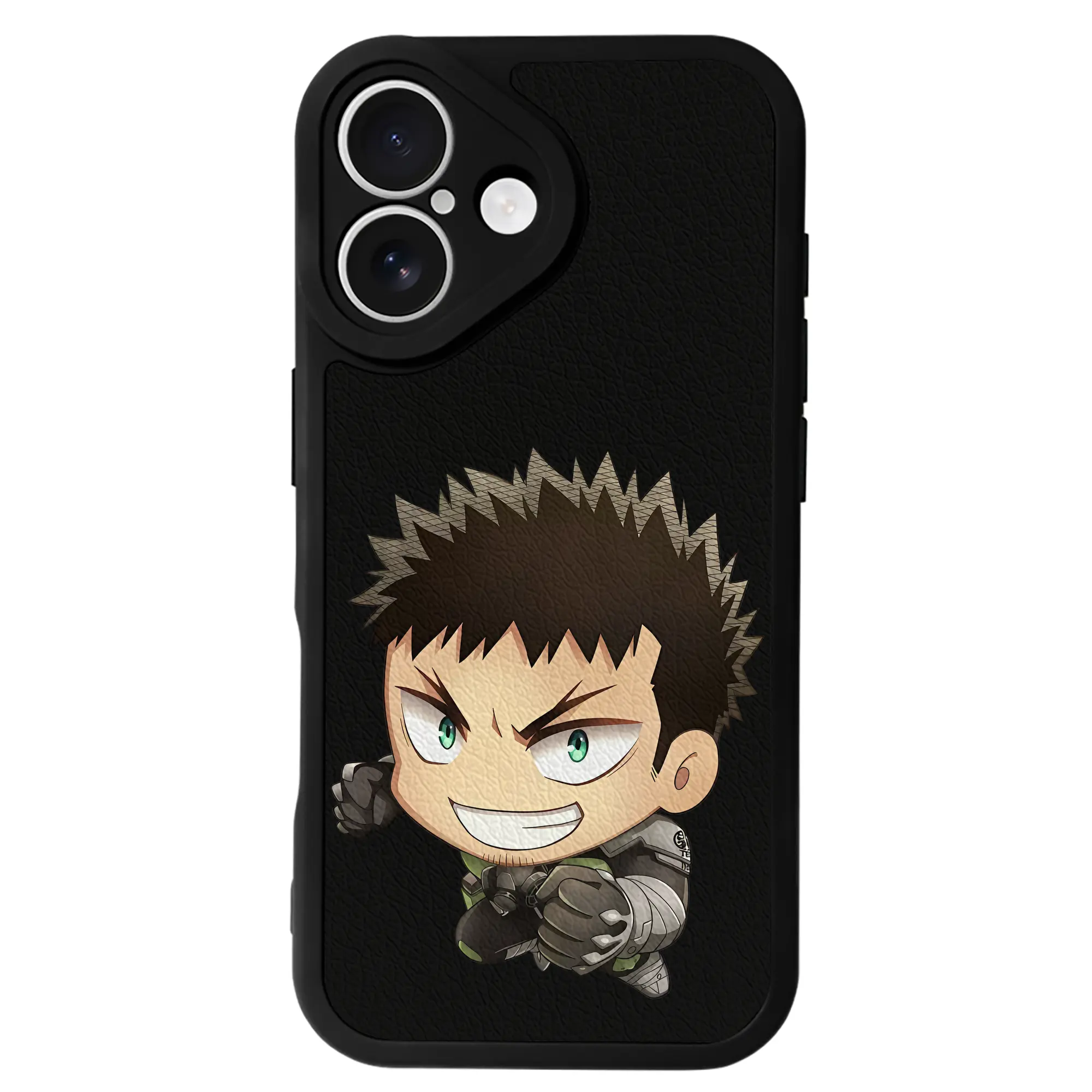 怪獣8号 グッズ,日比野カフカ - IPhone 16シリーズ対応 ・ シリコンスマホケース ・ レザー調 ・ 高精度フィット ・ 耐衝撃 ・ ワイヤレス充電対応 ・ 精密カット